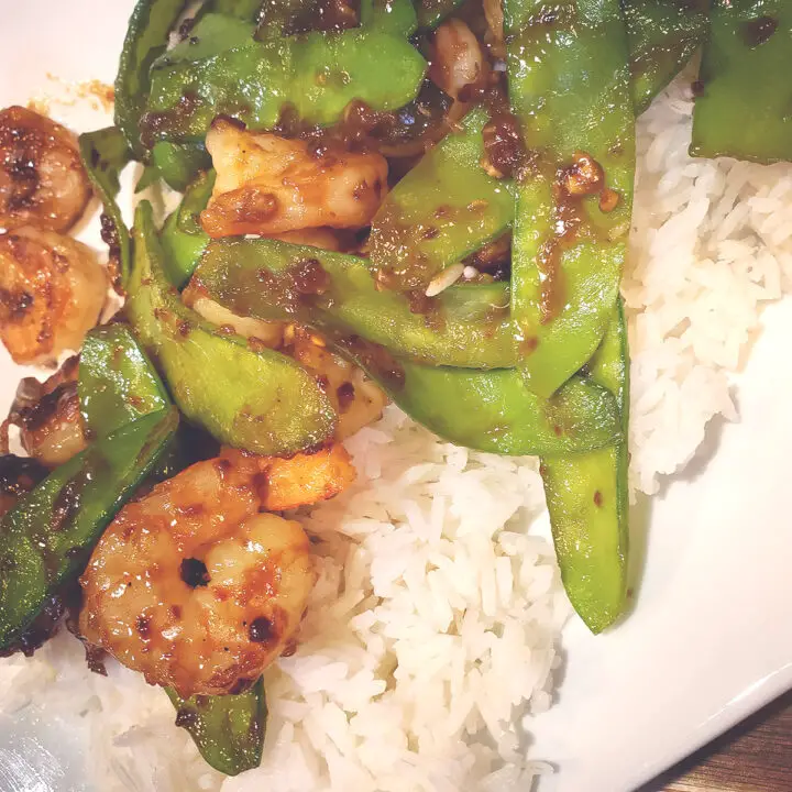 Shrimp and Snow Pea Stir Fry Recipe on Rice