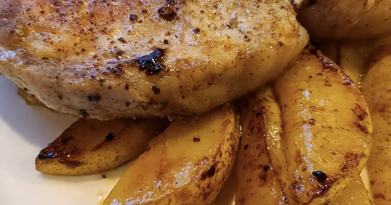 Pork Chops & Pears with Gorgonzola Sauce