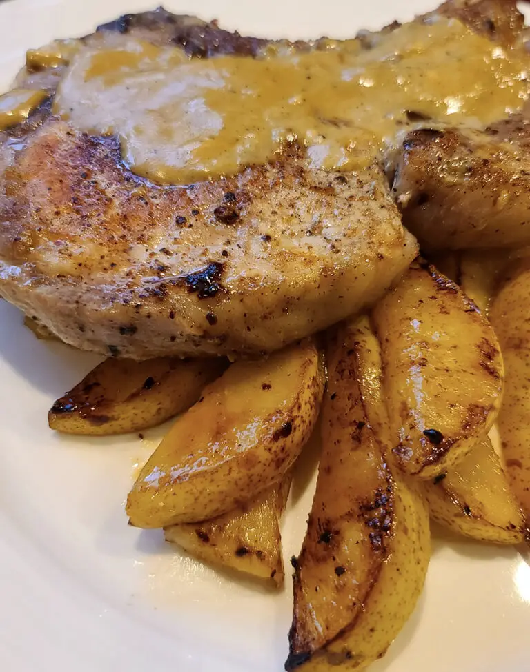 Pork Chops & Pears with Sauce Mason Jars and Me