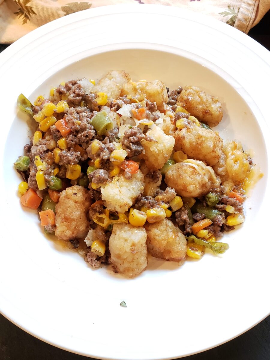 Bison Tater Tot Casserole