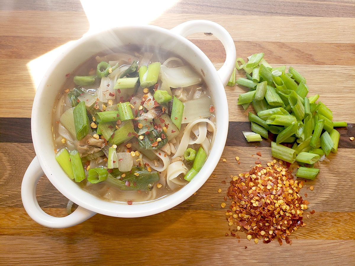 Bok Choy Noodles with Chicken