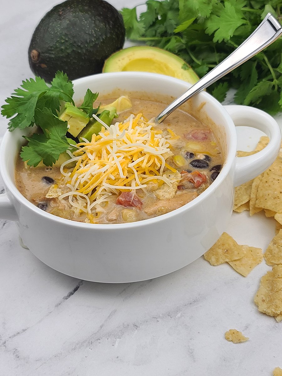 Green Enchilada Chicken Soup (Crockpot)